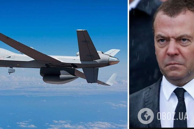 'Американцы крайне обнаглели': Медведев отреагировал на инцидент с дроном MQ-9 Reaper только через два дня и попытался угрожать