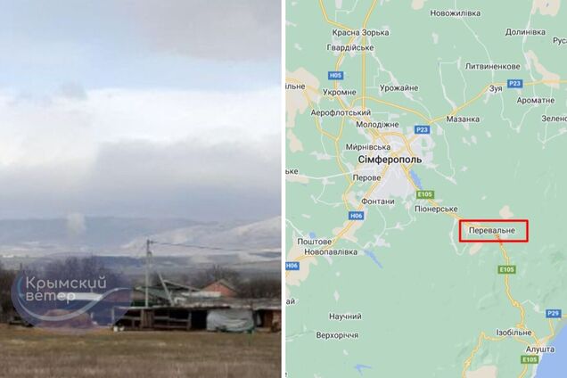 В Крыму в Перевальном слышали взрыв: там дислоцируется бригада береговой обороны ЧФ РФ. Фото