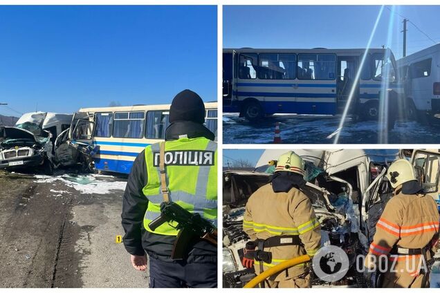 На Прикарпатті трапилася смертельна ДТП: зіткнулися два автобуси. Фото