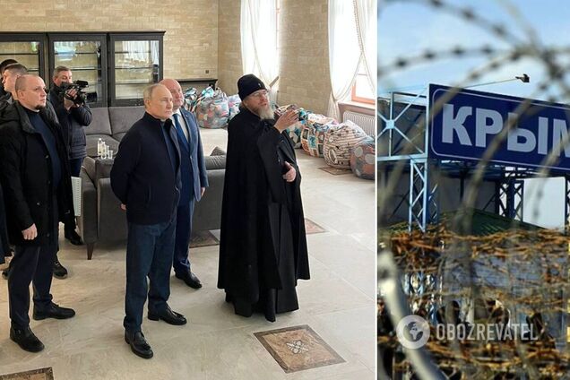 Путин прибыл в Крым осматривать оккупированные украинские территории. Фото и видео