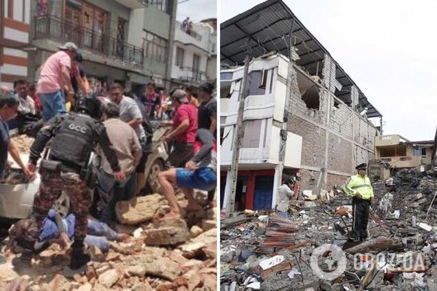 В Эквадоре землетрясение магнитудой 6,8 спровоцировало значительные разрушения: погибли 16 человек. Фото и видео