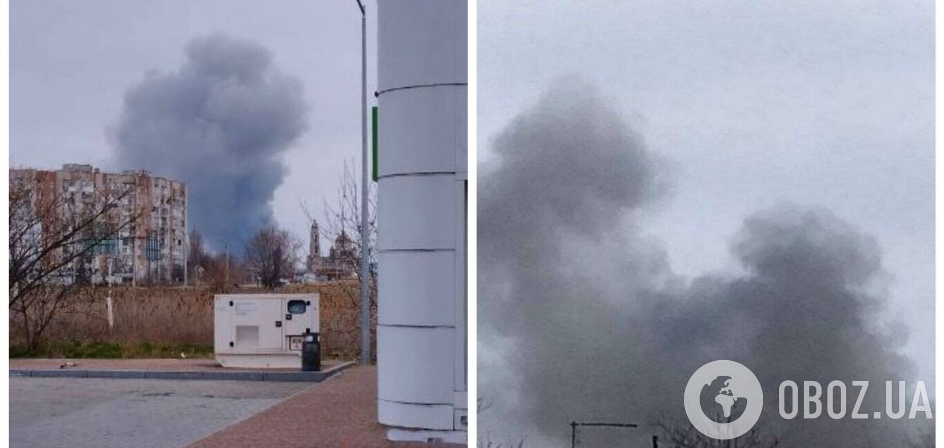 'Росіяни знову курять': в окупованій Каховці сталася 'бавовна', валить чорний дим. Відео