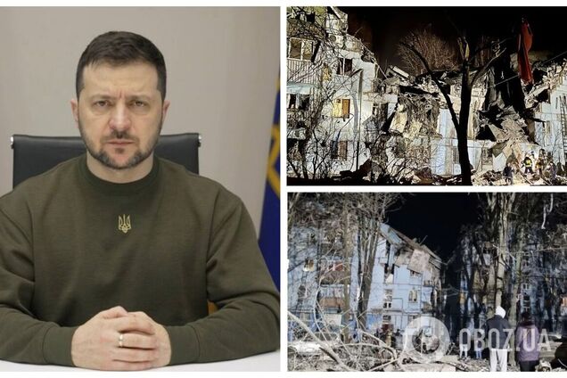 'Россия хочет превратить каждый день в день террора': Зеленский отреагировал на удар оккупантов по дому в Запорожье