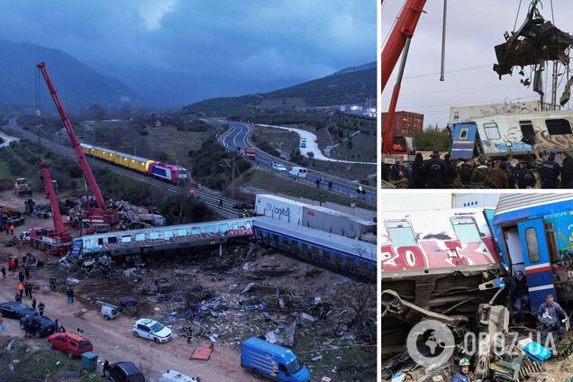 В Греции назвали причину столкновения поездов, в результате которого погибли 43 человека: в стране объявлен траур. Фото