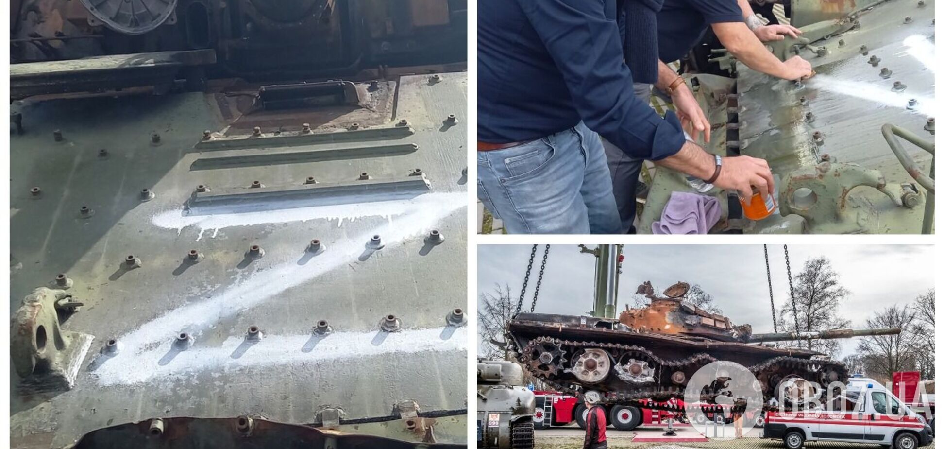 В Нидерландах на подбитом танке РФ неизвестные нарисовали символ Z: делом занялась полиция. Фото