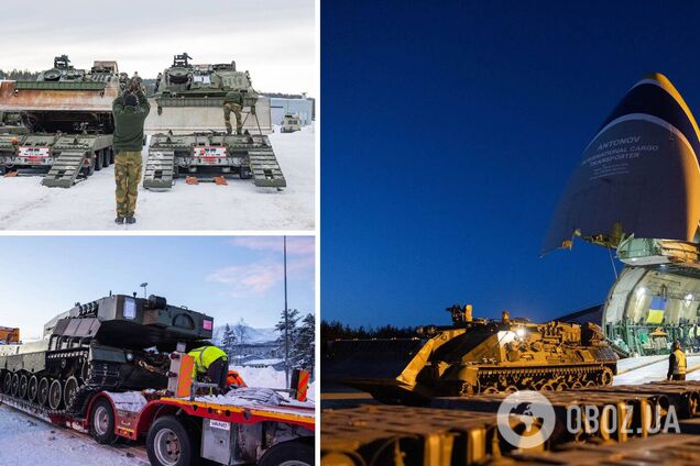 Норвегия передала Украине восемь танков Leopard 2 и четыре единицы вспомогательной техники. Фото