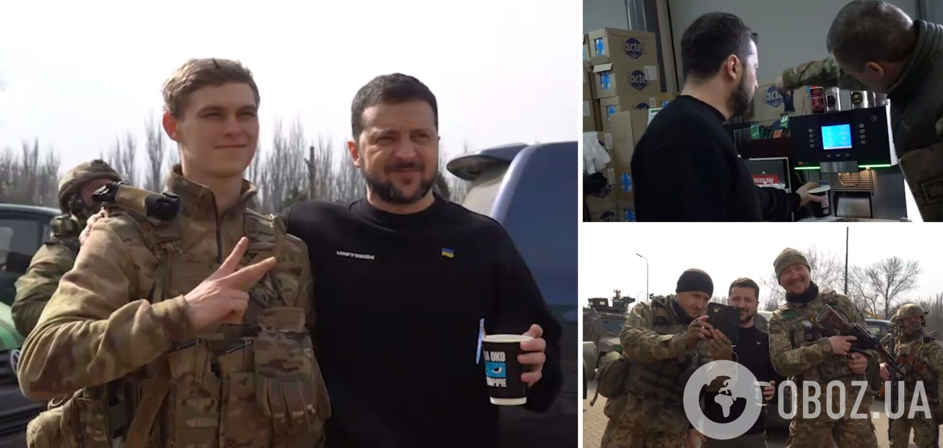 Зеленский по дороге из Бахмута заехал выпить кофе с украинскими защитниками: наши люди, наши военные, наша земля. Видео