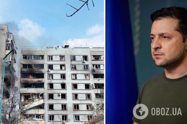 Зеленский отреагировал на ракетный удар РФ по дому в Запорожье: нужно больше решительности мира, чтобы победить террор