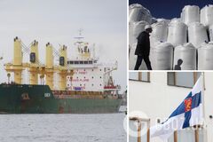 Судно Smew с российскими удобрениями застряло у порта Котка (Финляндия)