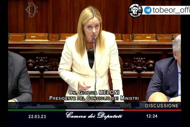Мэлони раскритиковала предложение депутата парламента о мирном плане для Украины