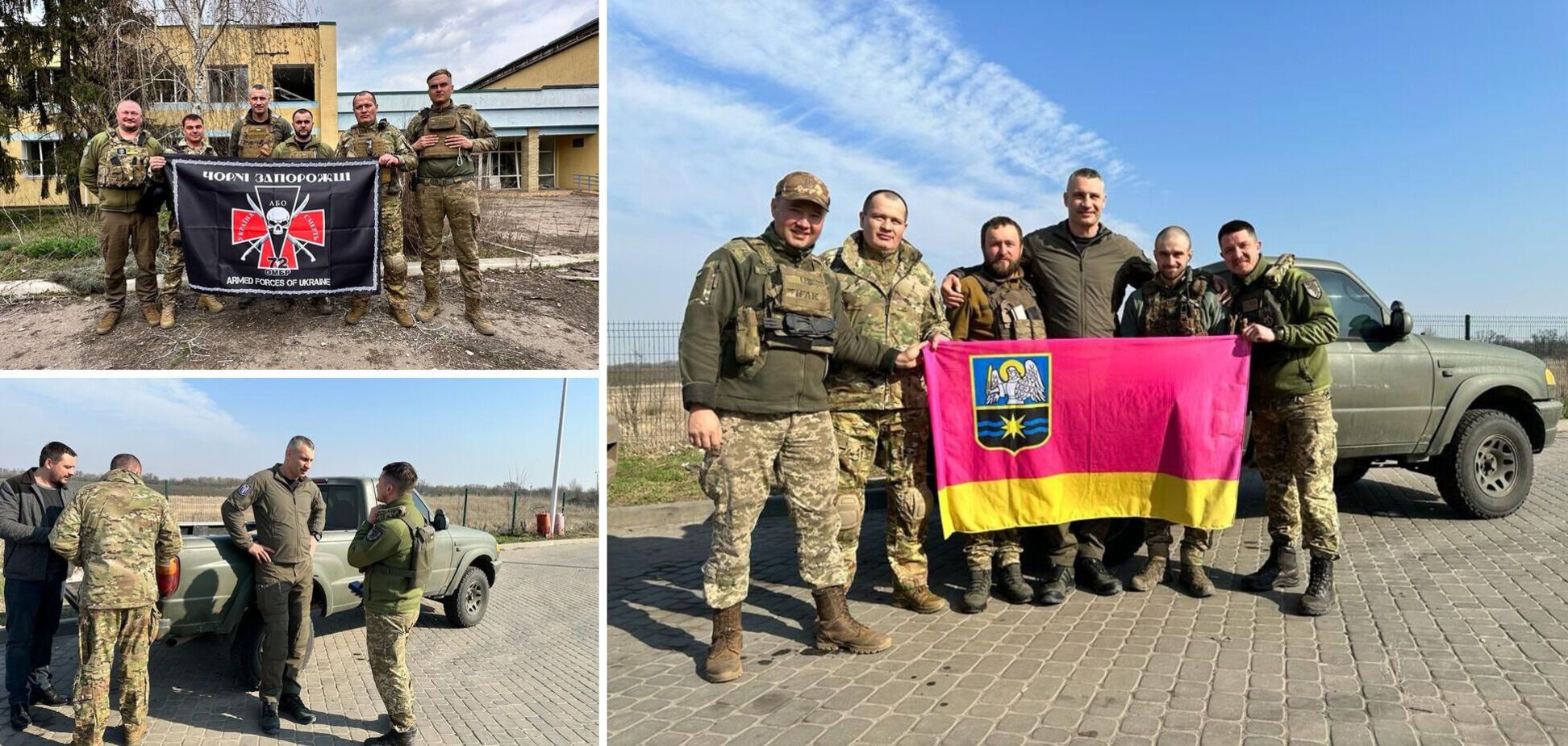 Кличко привез защитникам на восточном фронте медицинские средства, Starlink, дроны и автомобиль. Фото и видео