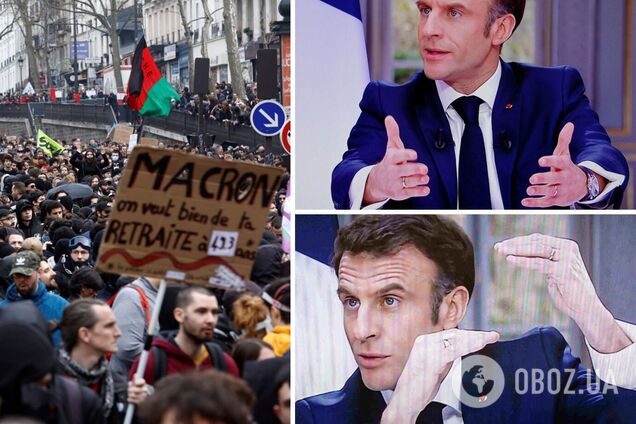 Макрон во время разговора о пенсиях снял часы 'за €80 тысяч' и разозлил французов. Видео