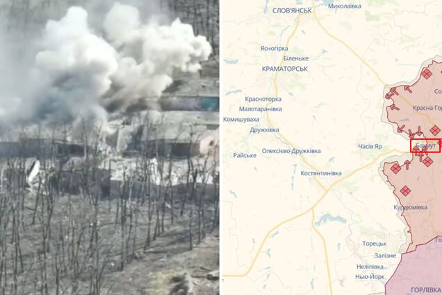 Удары по врагу в Бахмуте