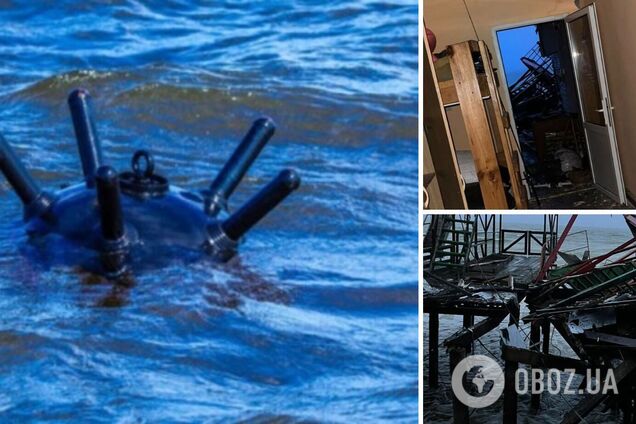 Под Одессой взорвалась морская мина: повреждены базы отдыха. Фото и видео