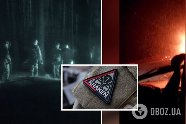 Спецподразделение Kraken показало видео ночного рейда под Соледаром, когда был уничтожен передовой пункт управления оккупантов
