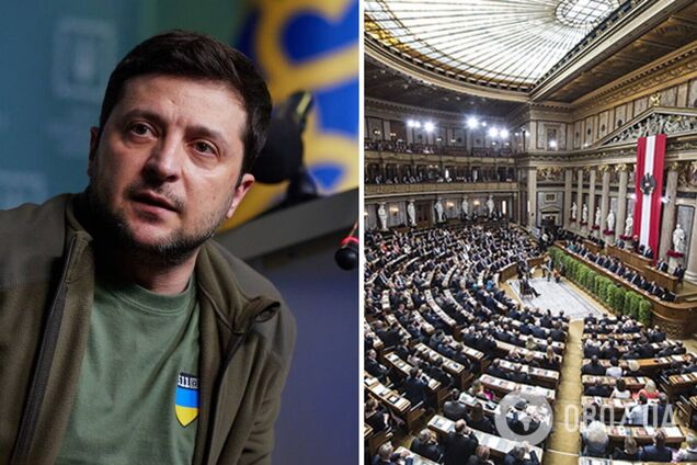 Зеленский обратился к парламенту Австрии: пророссийские депутаты покинули зал во время его выступления