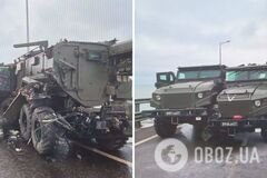 ГУР: оккупанты лишились пяти бронеавтомобилей 'Ахмат' на Крымском мосту. Фото