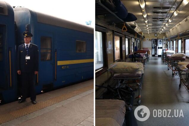 'Укрзалізниця' показала спеціальний санітарний потяг, яким евакуюють поранених. Ексклюзивні фото і відео
