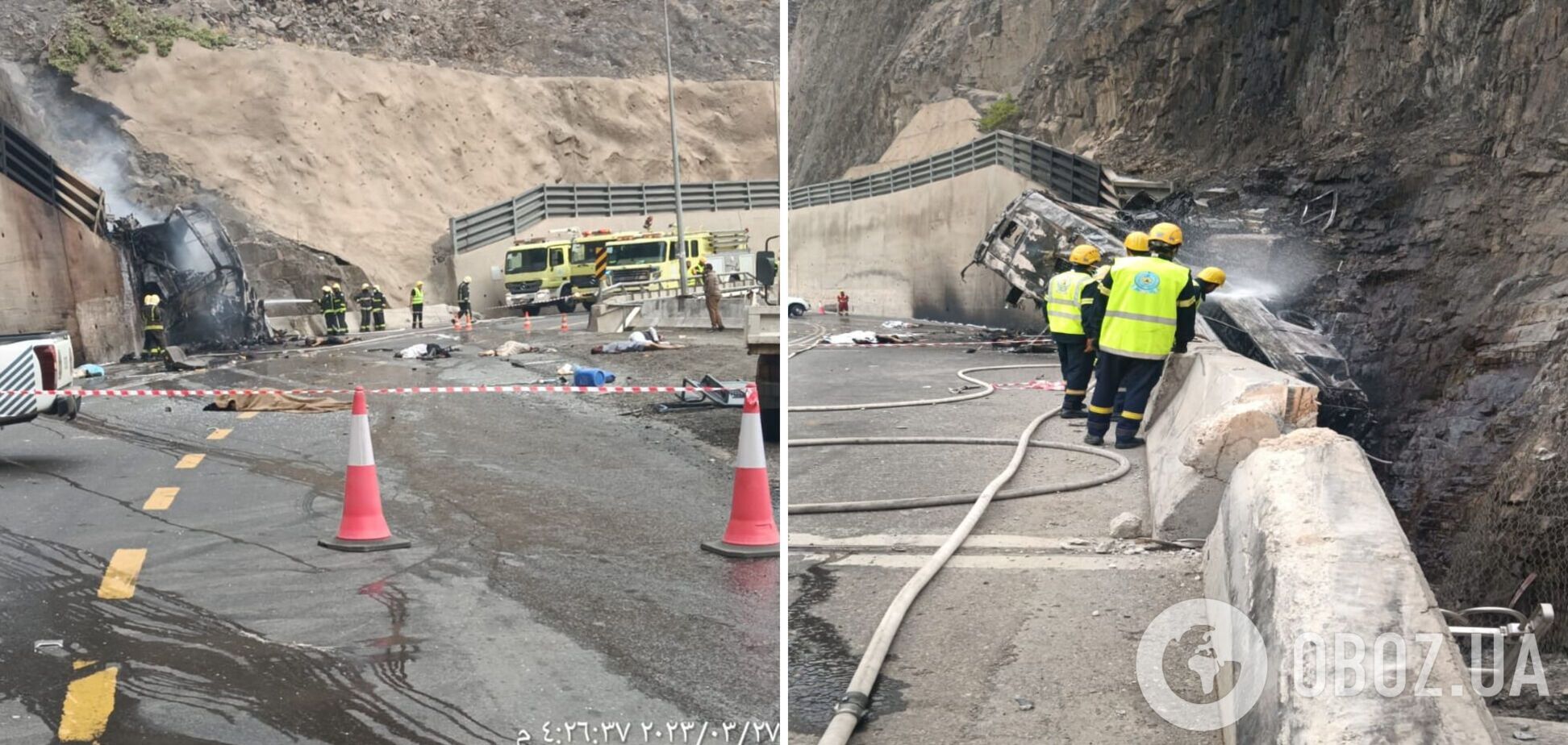 В Саудовской Аравии автобус попал в ДТП