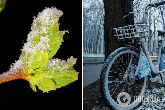 Киев засыпало снегом: появились атмосферные фото и видео заснеженной столицы в марте