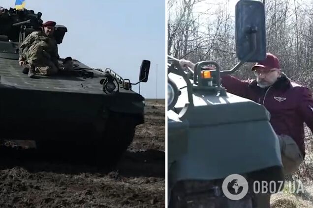 'Отличный пример немецкого качества': Резников испытал БМП Marder в Украине. Видео