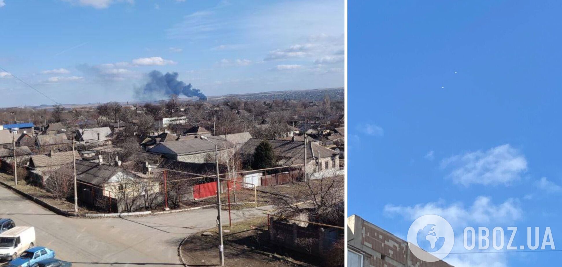 В оккупированном Енакиево упал российский самолет. Фото, видео и все подробности