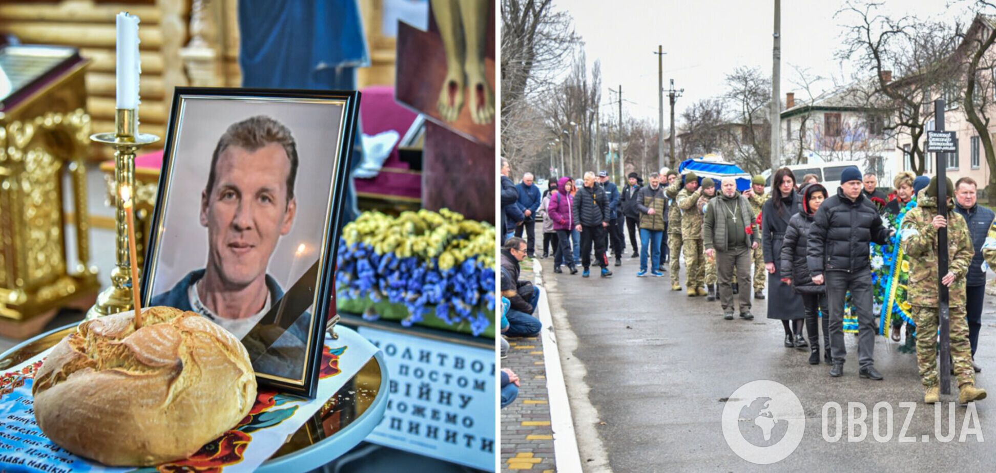 Плакало даже небо: в Никополе провели в последний путь погибшего в боях за Украину Александра Билоглазова. Фото