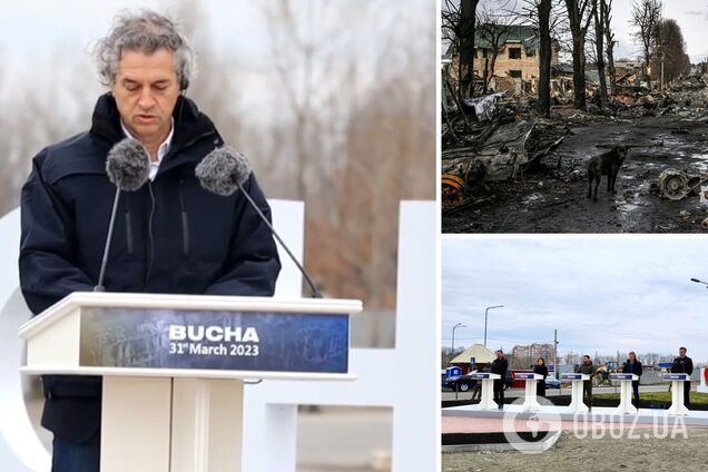 'Мы связаны как никогда': премьер Словении заговорил на украинском в Буче. Видео