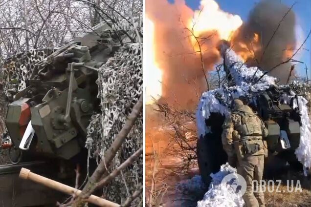 Під Бахмутом 'Вовки Да Вінчі' завдали потужних ударів по окупантах трофейною гаубицею. Відео
