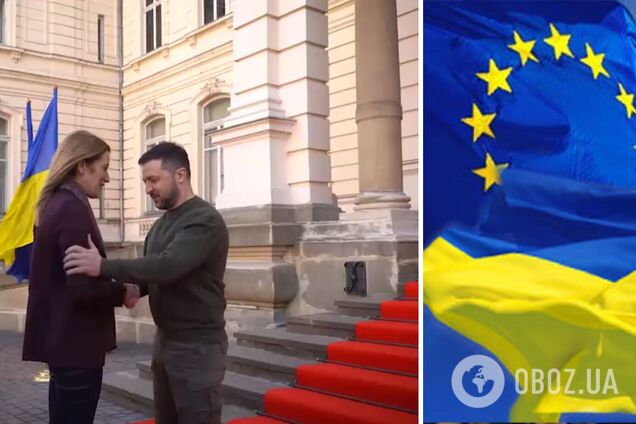 Зеленский встретился с президентом Европейского парламента Робертой Метсолой во Львове: все детали. Видео