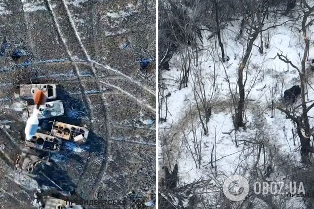 Довелося ховатися: окупанти ганебно програли сутичку з президентською бригадою на фронті. Відео