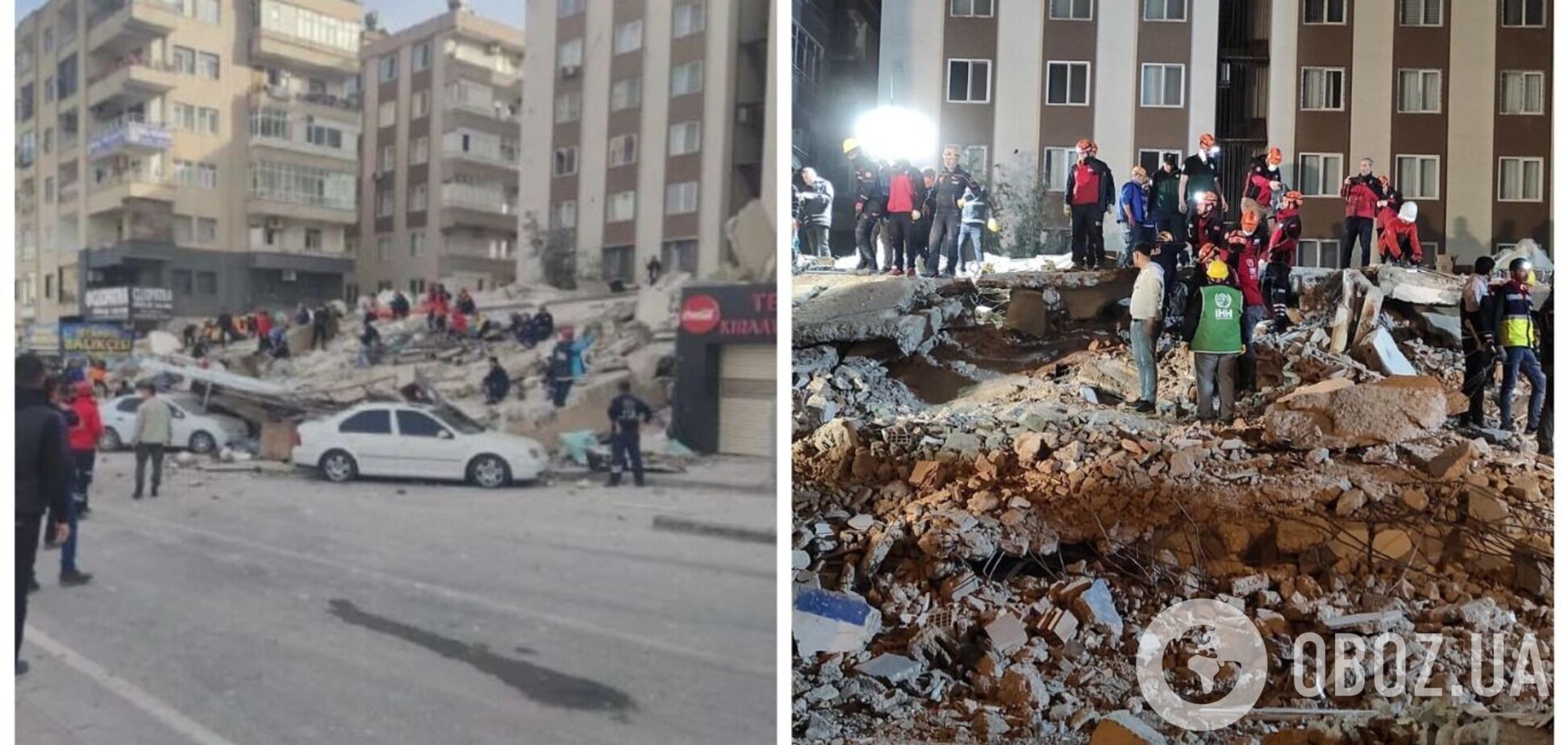 У Туреччині обвалилася багатоповерхівка, яка була пошкоджена внаслідок землетрусу: моторошний момент потрапив на відео 