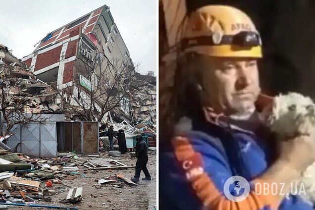 В Туреччині з-під завалів зруйнованого будинку врятували песика, який 25 днів був поруч з тілом господаря. Відео 