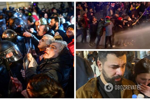 Протестувальники штурмували парламент, силовики застосували водомети: як минула ніч у Тбілісі і що стало причиною акцій. Фото і відео