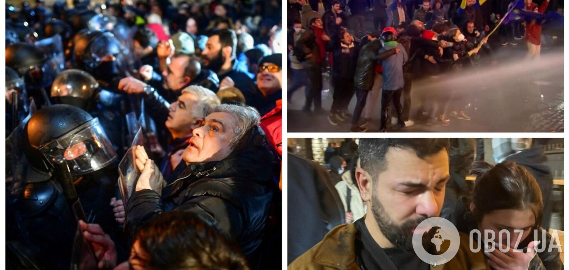 Протестующие штурмовали парламент, силовики применили водометы: как прошла ночь в Тбилиси и что стало причиной акций. Фото и видео