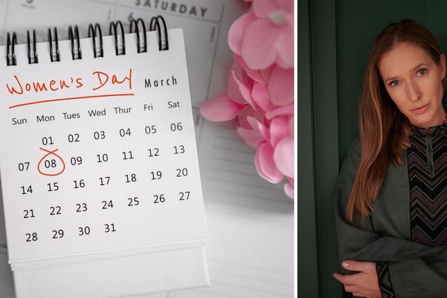 Осадчая с букетом тюльпанов в руках поделилась мыслями по поводу празднования 8 марта: для меня это День Берегини