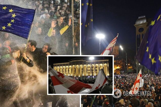 У Тбілісі на нову акцію протесту проти закону про 'іноагентів' вийшли 10 тисяч активістів: люди скандують лозунг No Russian Law. Відео