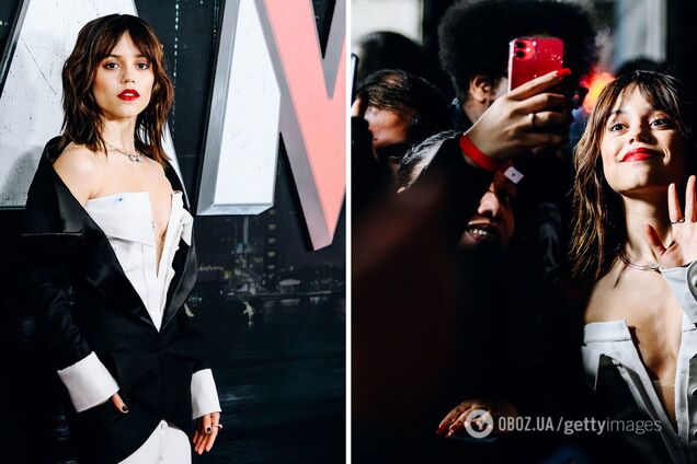 Звезда сериала 'Уэнздей' оконфузилась на красной дорожке в платье с глубоким декольте