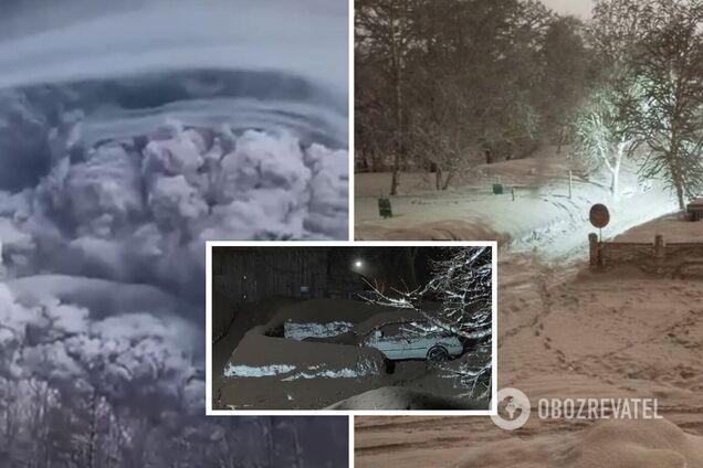 Новая напасть: на Камчатке начал извергаться вулкан Шивелуч, село засыпало пеплом. Фото и видео