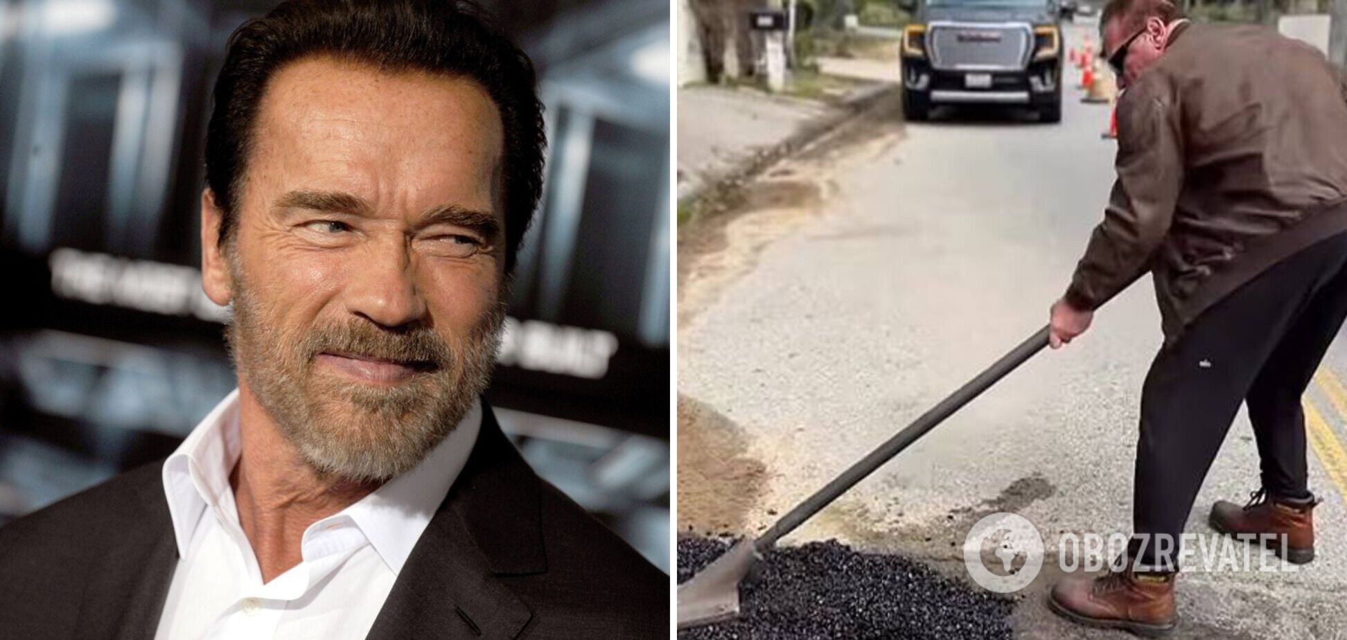 'Термінатор' знайшов нове хобі: Шварценеггер самостійно залатав яму на одній із вулиць Лос-Анджелеса. Відео