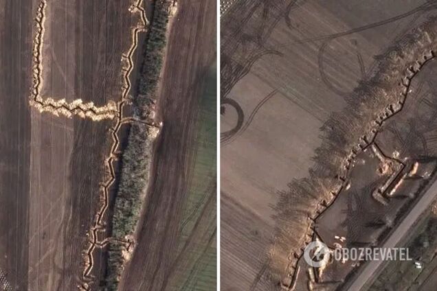 В сети показали спутниковые снимки оборонных укреплений оккупантов на Запорожье