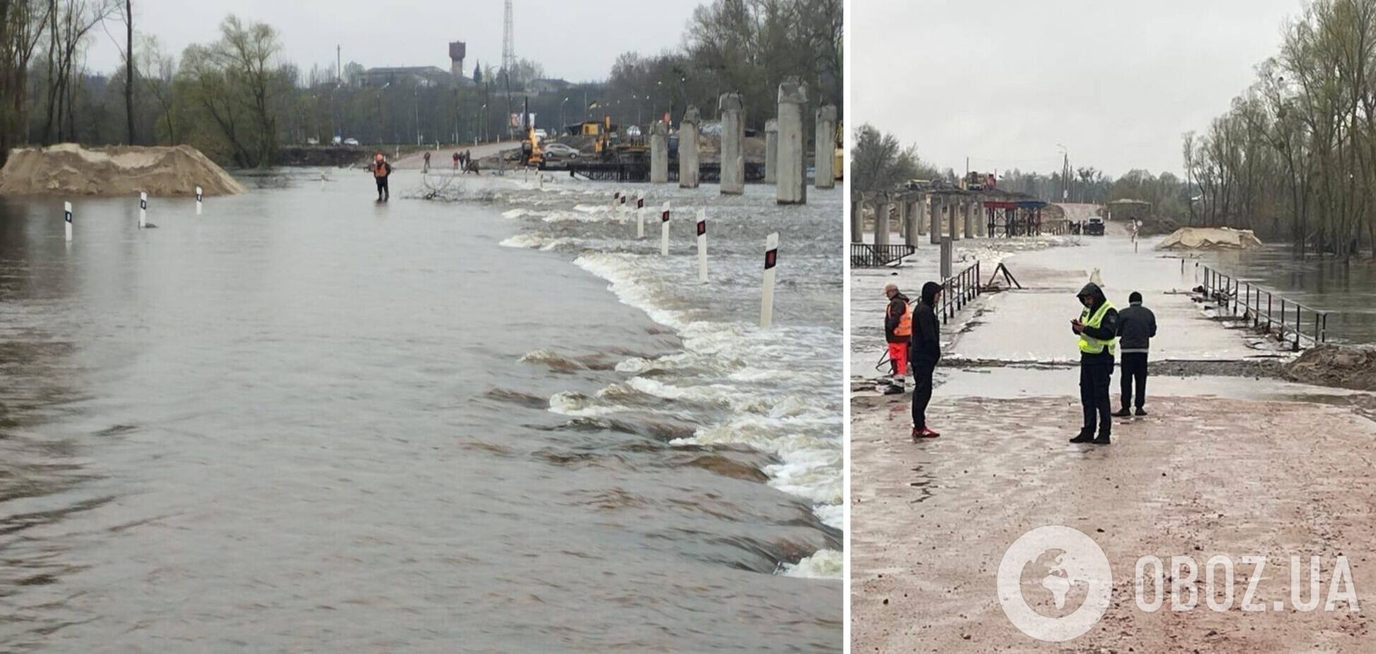 Дожди размыли дамбу местного пруда