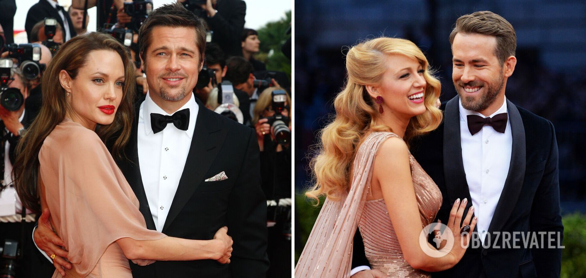 Джолі вкрала Бреда Пітта, а Блейк Лайвлі — Раяна Рейнольдса: актриси-розлучниці, які розбили чужі сім'ї. Фото