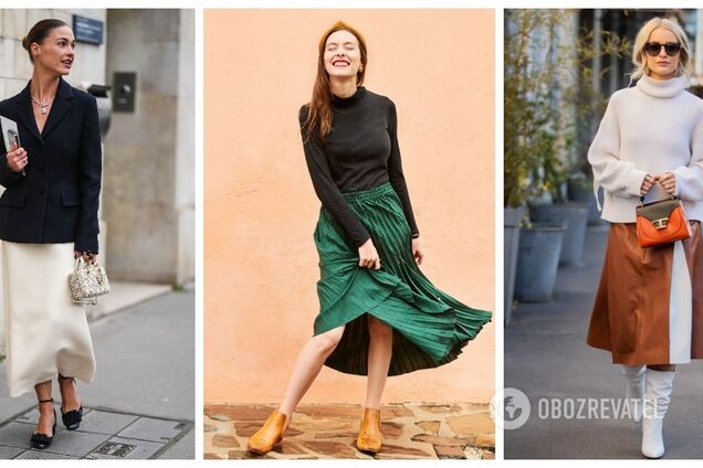 С чем носить миди-юбки: 5 модных трендов, которые стоит попробовать. Фото