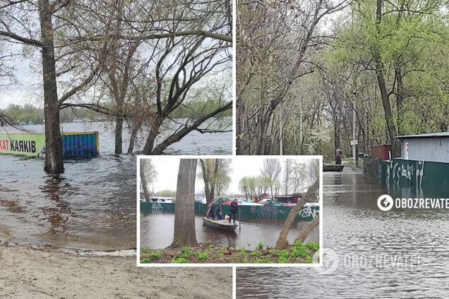 Вода затопила пункти прокату каяків та човникові станції