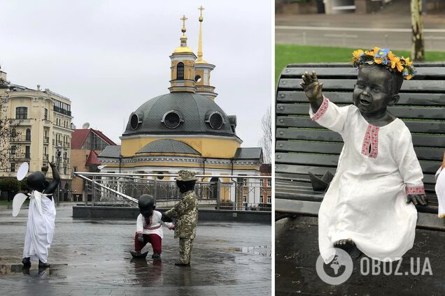 Фигуры переодели в честь праздника