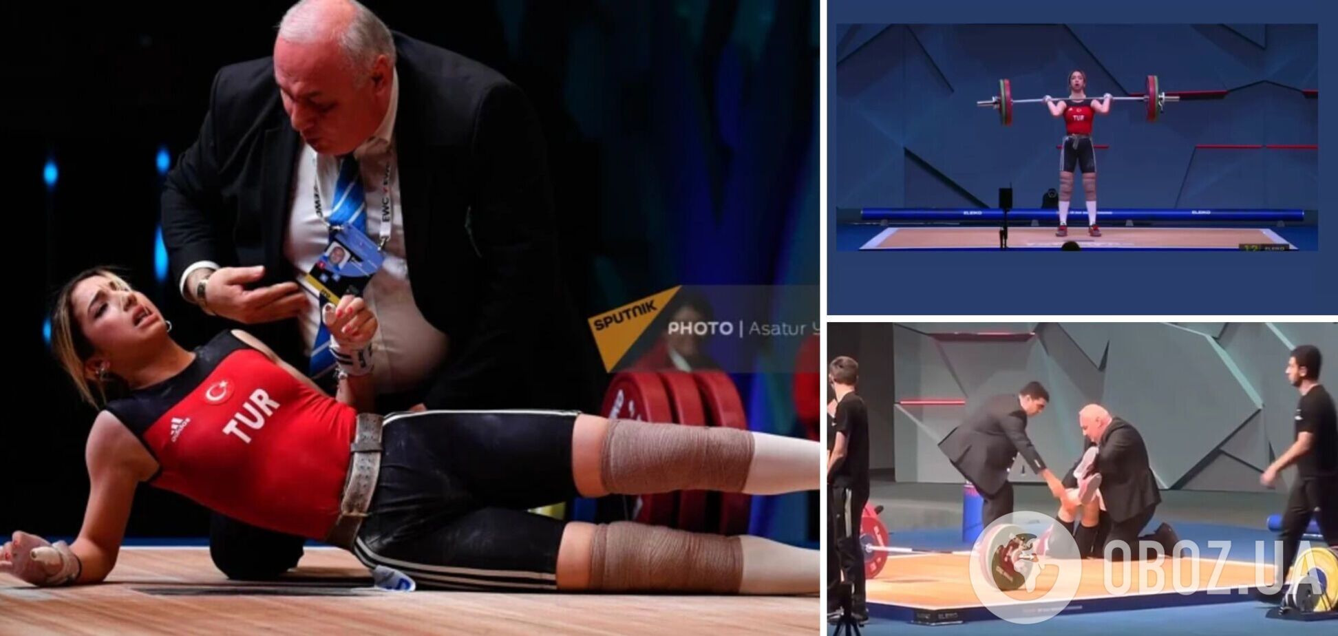 21-річна важкоатлетка знепритомніла на чемпіонаті Європи, намагаючись підняти 96-кілограмову штангу. Відео