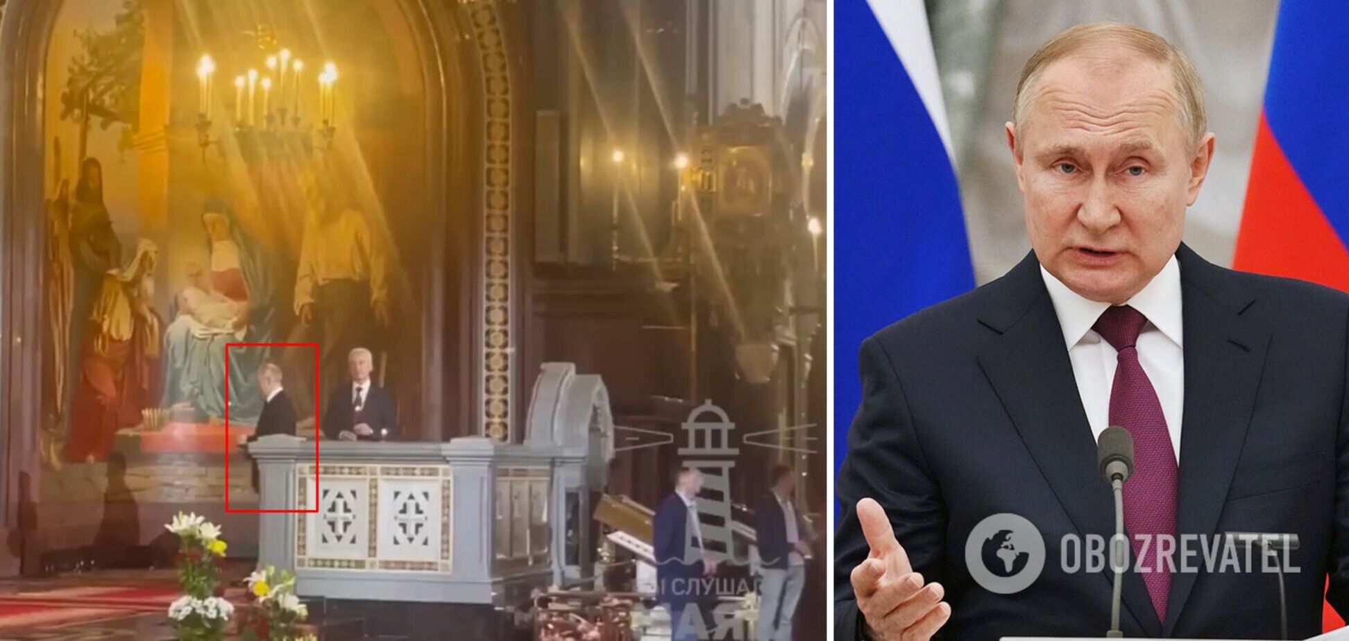 Путин посетил церковь РПЦ