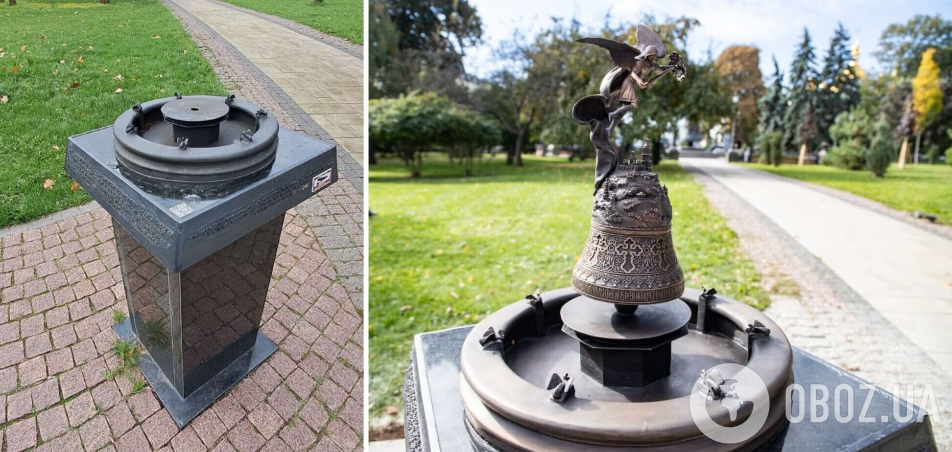 Злоумышленник отломал часть скульптуры и хотел ее украсть