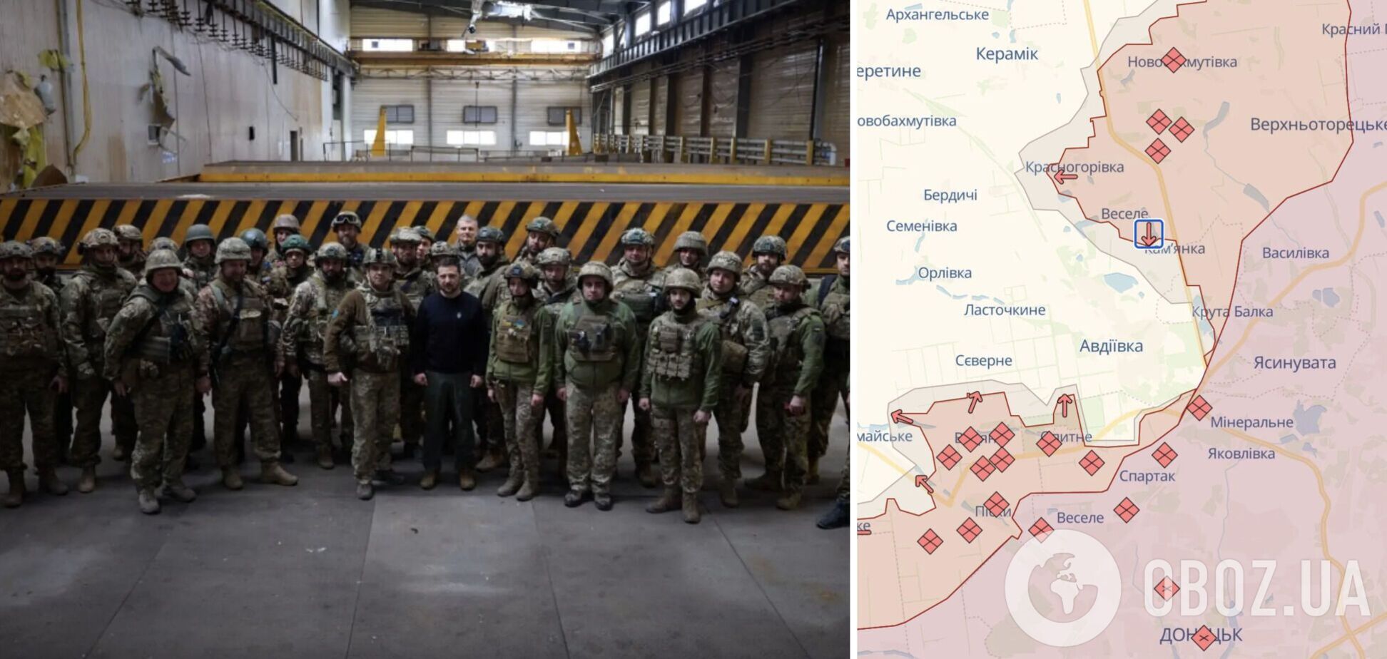 OSINT-аналитики вычислили, где был Зеленский в полуокруженной Авдеевке: до передовой – 4 км. Фото